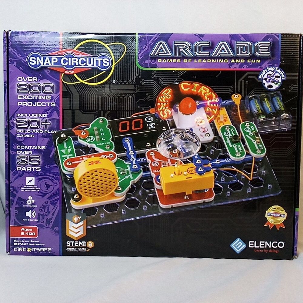 Elenco Snap Circuits Arcade SCA200 Electronic Build And Play Game Complete Set